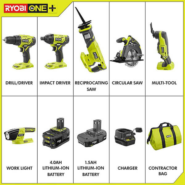 RYOBI Combo Kit 6in1