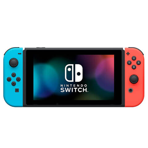 Nintendo Switch with Neon Blue and Neon Red Joy‑Con